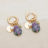 Fluorescence Pendant Earrings Apatite Lapis Crystal