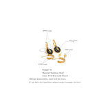 Stainless Steel Agate Stone Earrings Set - Stylish Female Gift