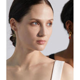 Flower Stone Drop Earrings Stainless Steel Dangle Charm Jewelry
