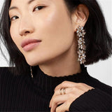 Bohemian Crystal Pendant Earrings Multicolored Rhinestone Drop Earrings