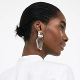 Geometric Acrylic Statement Drop Earrings Transparent Stone Earrings