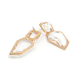 Geometric Acrylic Statement Drop Earrings Transparent Stone Earrings
