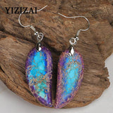 Reiki Natural Healing Stone Emperor Stone Earrings Mix Temperament