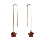 Boho Stone Star Thread Earrings for Women