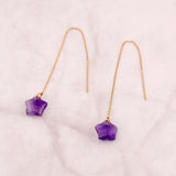 Boho Stone Star Thread Earrings for Women