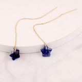 Boho Stone Star Thread Earrings for Women