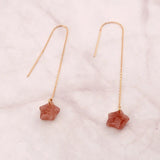 Boho Stone Star Thread Earrings for Women