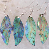 Abalone Shell Earrings Leaf Bead Jewelry For Women