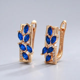 Rose Gold Zircon Gemstone Earrings 585 Rose Colored Jewelry