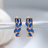 Rose Gold Zircon Gemstone Earrings 585 Rose Colored Jewelry