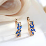 Rose Gold Zircon Gemstone Earrings 585 Rose Colored Jewelry