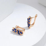 Rose Gold Zircon Gemstone Earrings 585 Rose Colored Jewelry