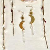 Crystal Irregular Dangle Earrings For Women Girl Party Natural Stone Jewelry