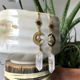 Crystal Irregular Dangle Earrings For Women Girl Party Natural Stone Jewelry