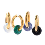 Geometric Stainless Steel Hoop Earrings for Women