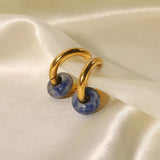 Geometric Stainless Steel Hoop Earrings for Women