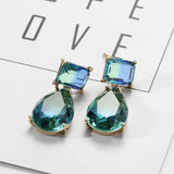 Green Tourmaline Drop Earrings for Women