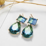 Green Tourmaline Drop Earrings for Women