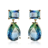 Green Tourmaline Drop Earrings for Women