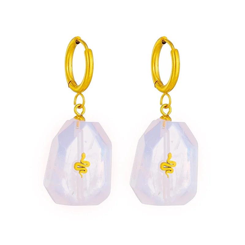 316L Stainless Steel Heart Turquoise Earrings For Women
