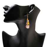 Chinese Style Hanfu Earrings Shell Flower Natural Stone Dangle Ear Rings Jewelry