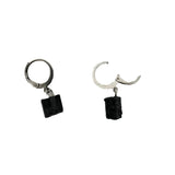 Stainless Steel Tourmaline Earrings Hoop Clip Gemstones Natural Tiny Hoops