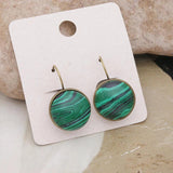 Retro Multicolor Stone Drop Earrings