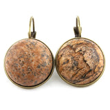 Retro Multicolor Stone Drop Earrings