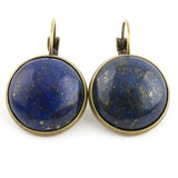 Retro Multicolor Stone Drop Earrings