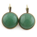 Retro Multicolor Stone Drop Earrings