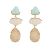 Summer Triple Stone Dangle Earrings