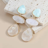 Summer Triple Stone Dangle Earrings