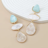 Summer Triple Stone Dangle Earrings