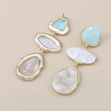 Summer Triple Stone Dangle Earrings