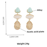 Summer Triple Stone Dangle Earrings