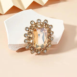 Weird Ring Big Sapphire Women Christmas Accessories Squid Game Jewelry