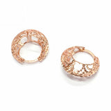 14K Rose Gold Hoop Earrings for Women Elegant Party Jewelry