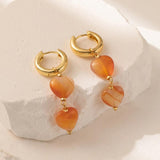 Natural Stone Pendant Earrings For Women - Birthday Gift Jewelry