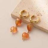 Natural Stone Pendant Earrings For Women - Birthday Gift Jewelry