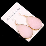 Rose Quartz Labradorite Turquoise Amazonite Earrings 30X45MM