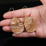 Rose Quartz Labradorite Turquoise Amazonite Earrings 30X45MM