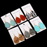 Rose Quartz Labradorite Turquoise Amazonite Earrings 30X45MM