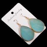 Rose Quartz Labradorite Turquoise Amazonite Earrings 30X45MM
