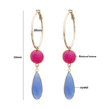 NeeFuWoFu Stone Earrings Freshwater Pearl Spherical Charm Large Brinco