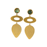 Vintage African Turquoise Drop Earrings - 18K Plated Stainless Steel