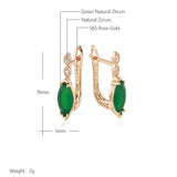 Emerald Green Zircon Earrings for Women