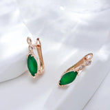 Emerald Green Zircon Earrings for Women