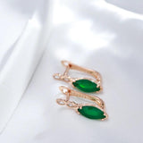 Emerald Green Zircon Earrings for Women