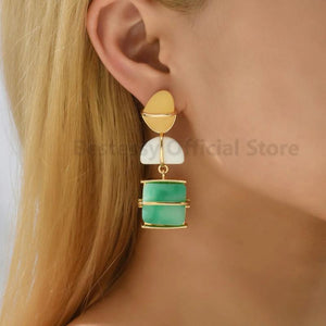 Natural Stone Earrings Pendants Euro American Jewelry For Women