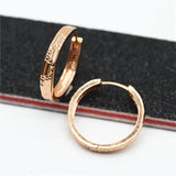 Classics 585 Purple Shining Hoop Earrings 14K Rose Plated for Women